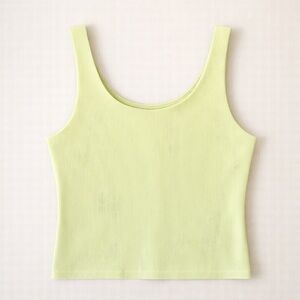 ✨ Freely by Free People Ribbed Scoop Neck Tank Top Green Size S